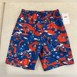 Nike Blue and Orange Graphic Swim Shorts. Boys Large. NWT